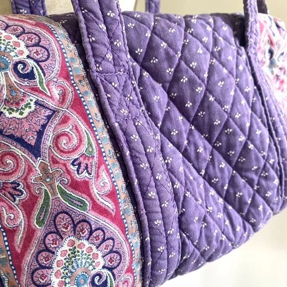 Vera Bradley original 80’s Purple Quilted Paisley Shoulder Bag - Picture 3 of 8